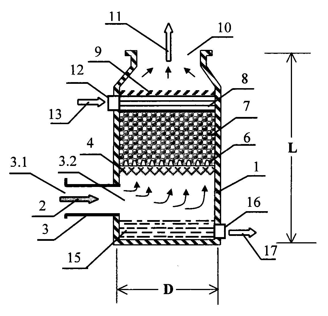 Sea boat smoke evacuation washing device and its washing method