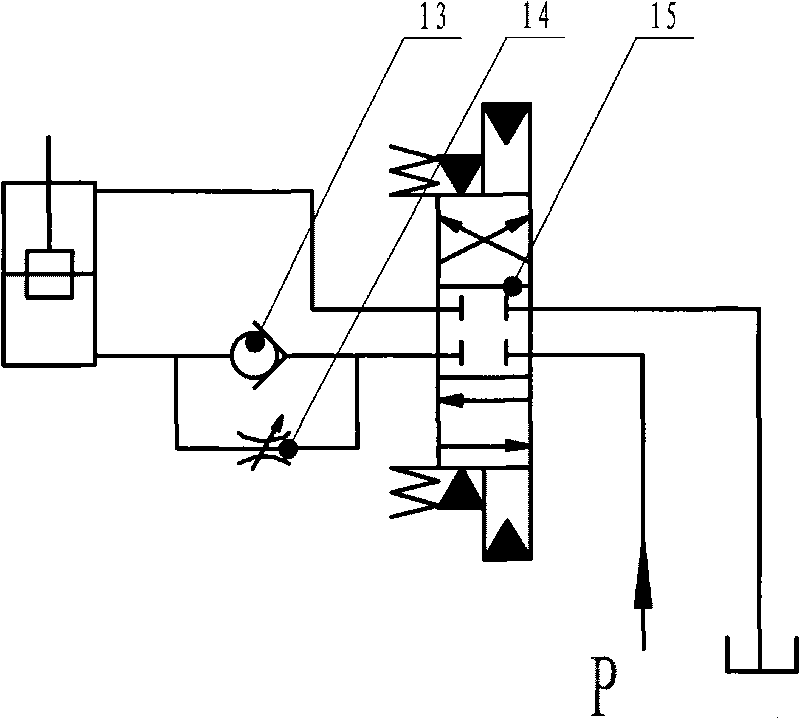 Hydraulic stop iron mechanism of cutting device