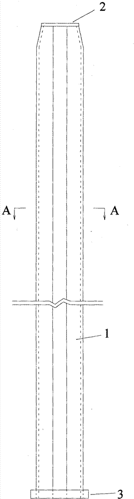 Closed pipe seam anchor rod body