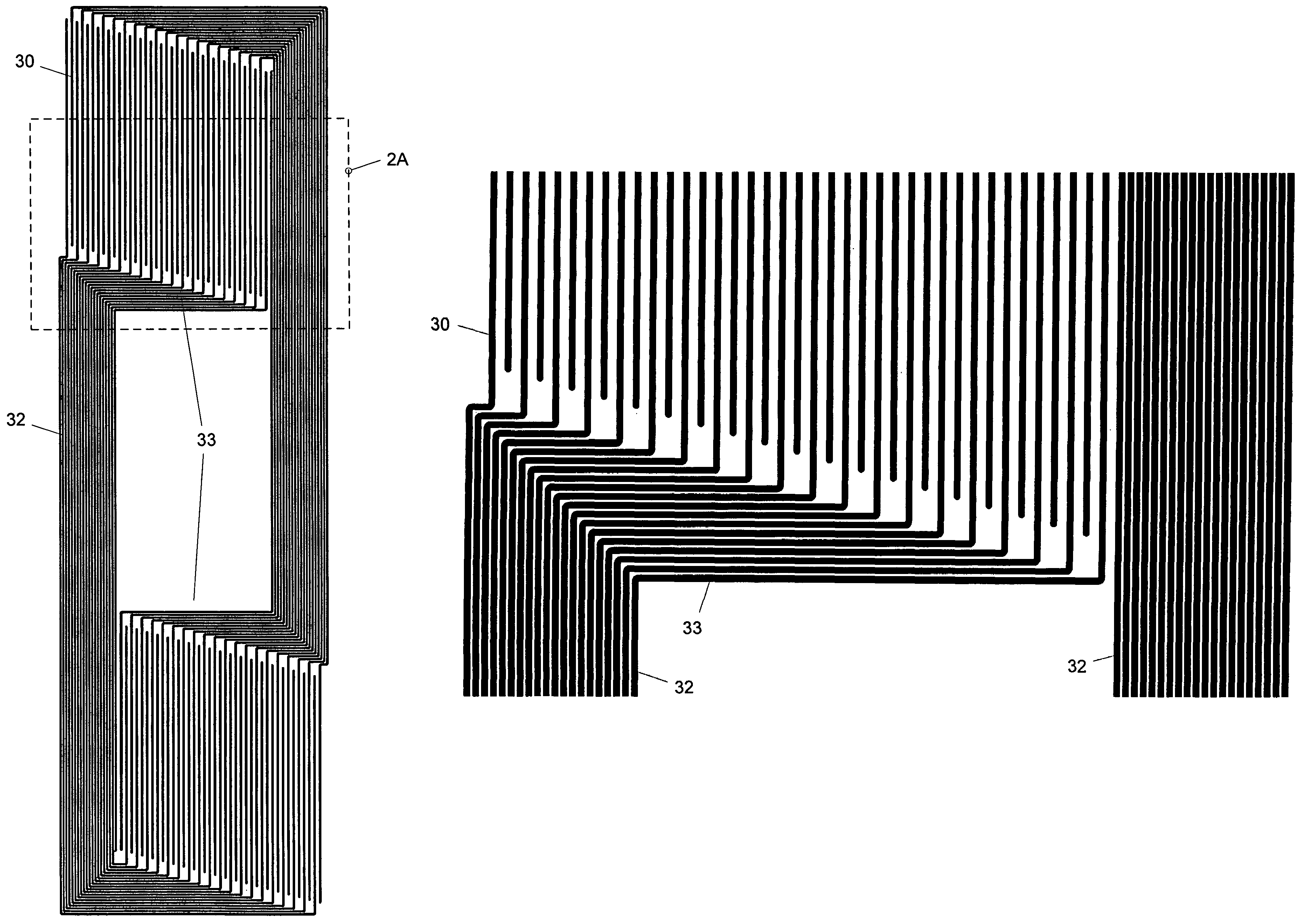 Planar NMR coil with gyromagnetic arc suppression