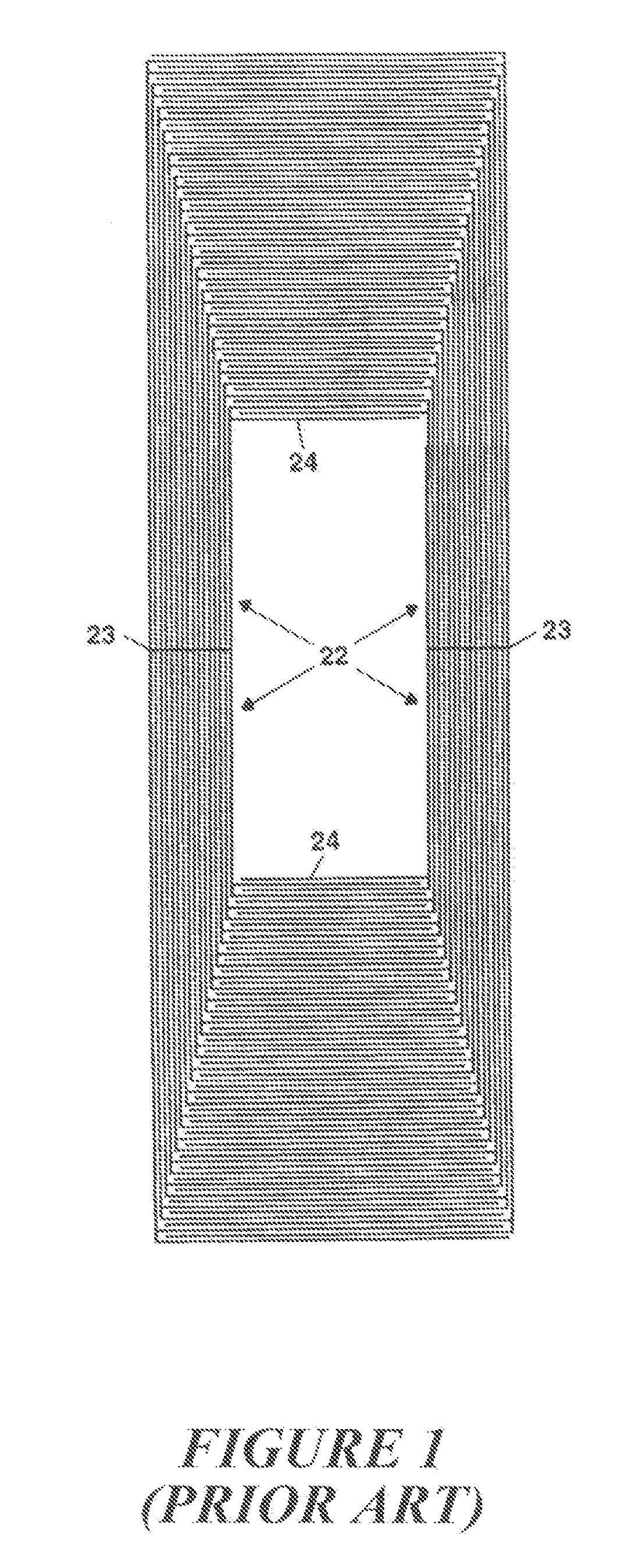 Planar NMR coil with gyromagnetic arc suppression