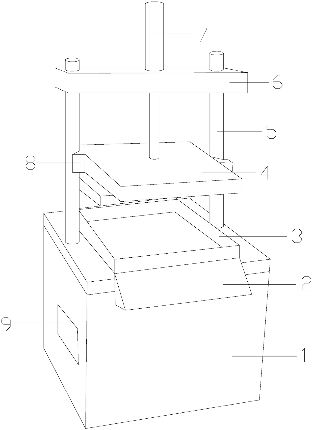 Spring round steel two-end cone type pressing device