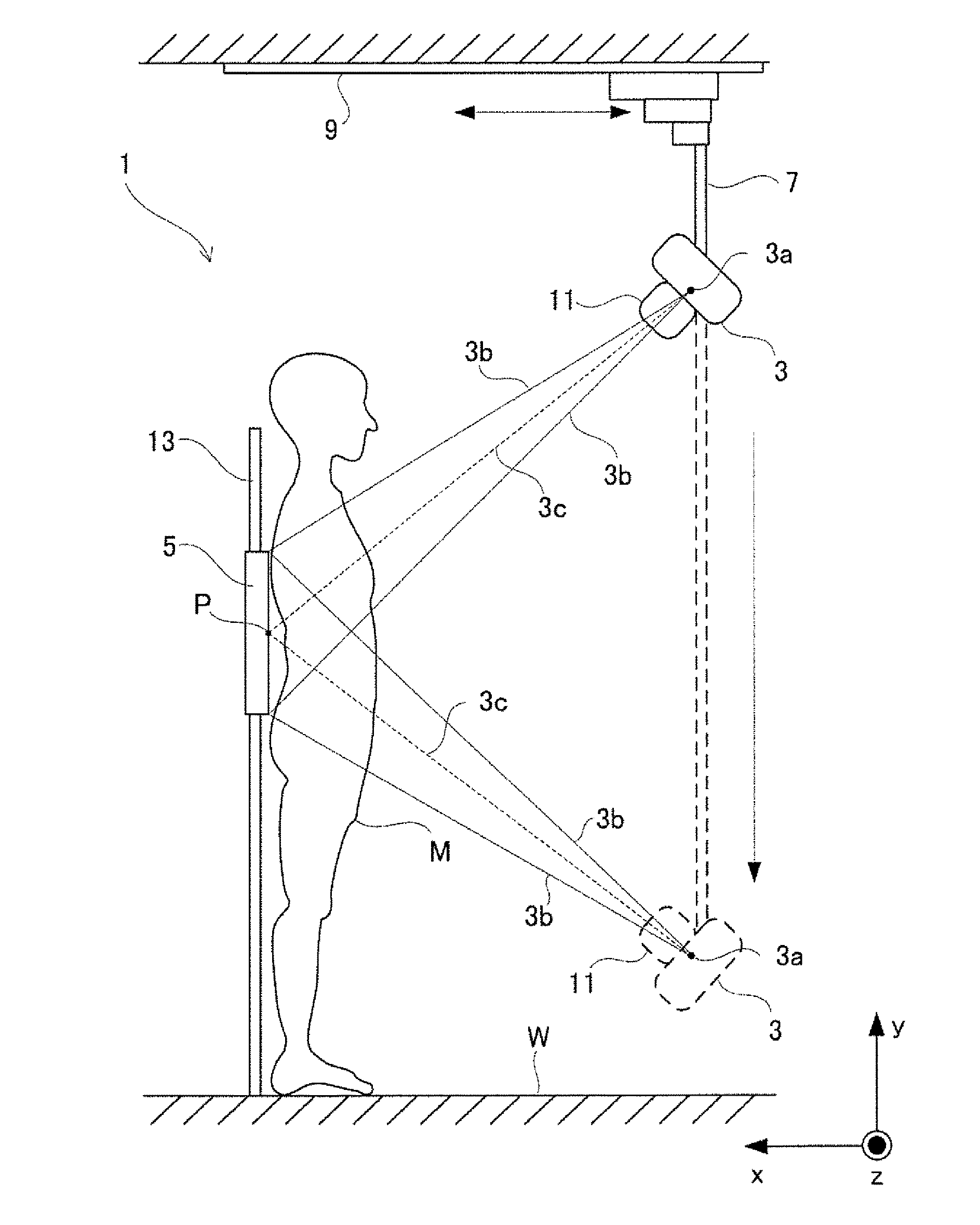 Radiation tomography device