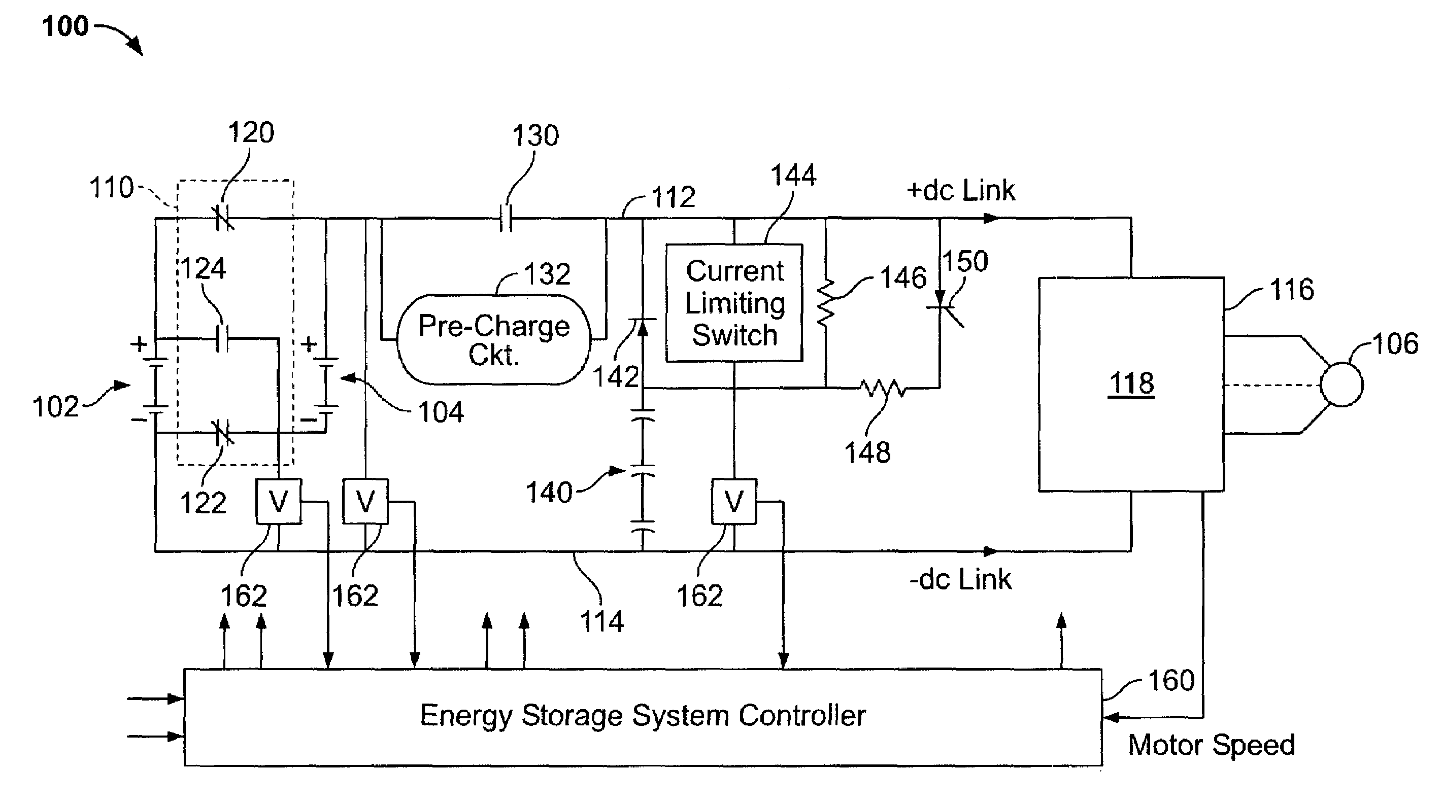 Energy storage system for electric or hybrid vehicle