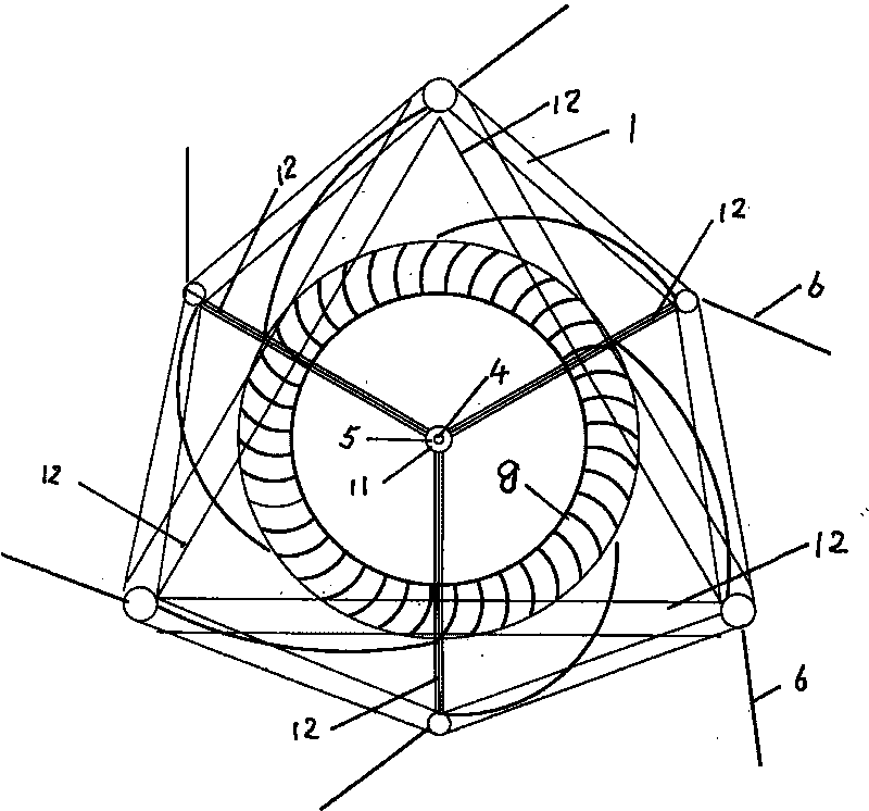 Vertical shaft wind wheel turbine type wind generating set