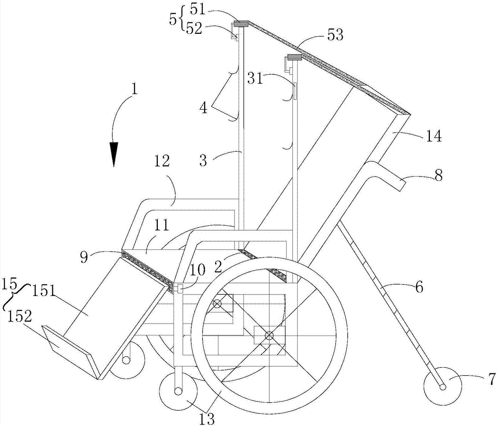 Wheelchair applicable to paraplegia patient