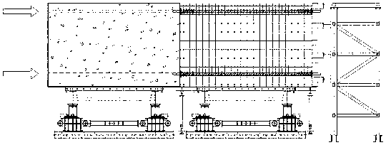 A positioning device and construction method for prefabricated longitudinal full-length prestressed tunnels in short-line method box girder segments