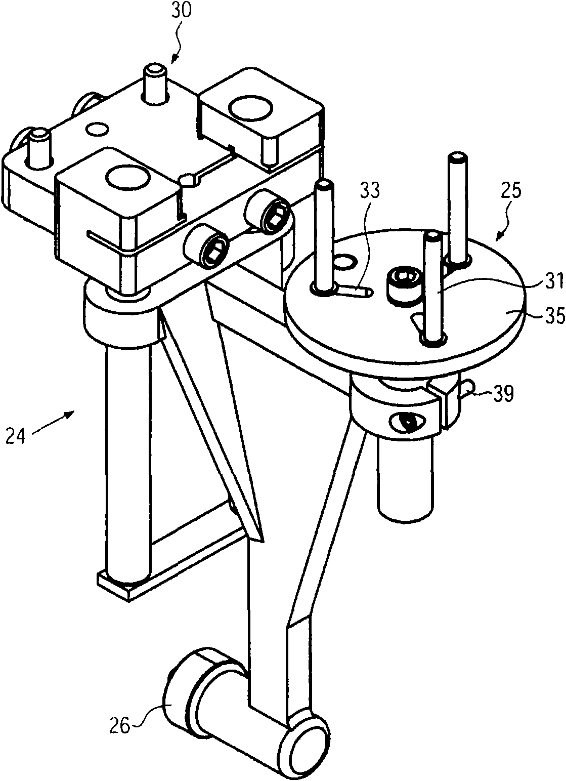 Labeler and a labeling method for labeling plastic bottles in a blow mold