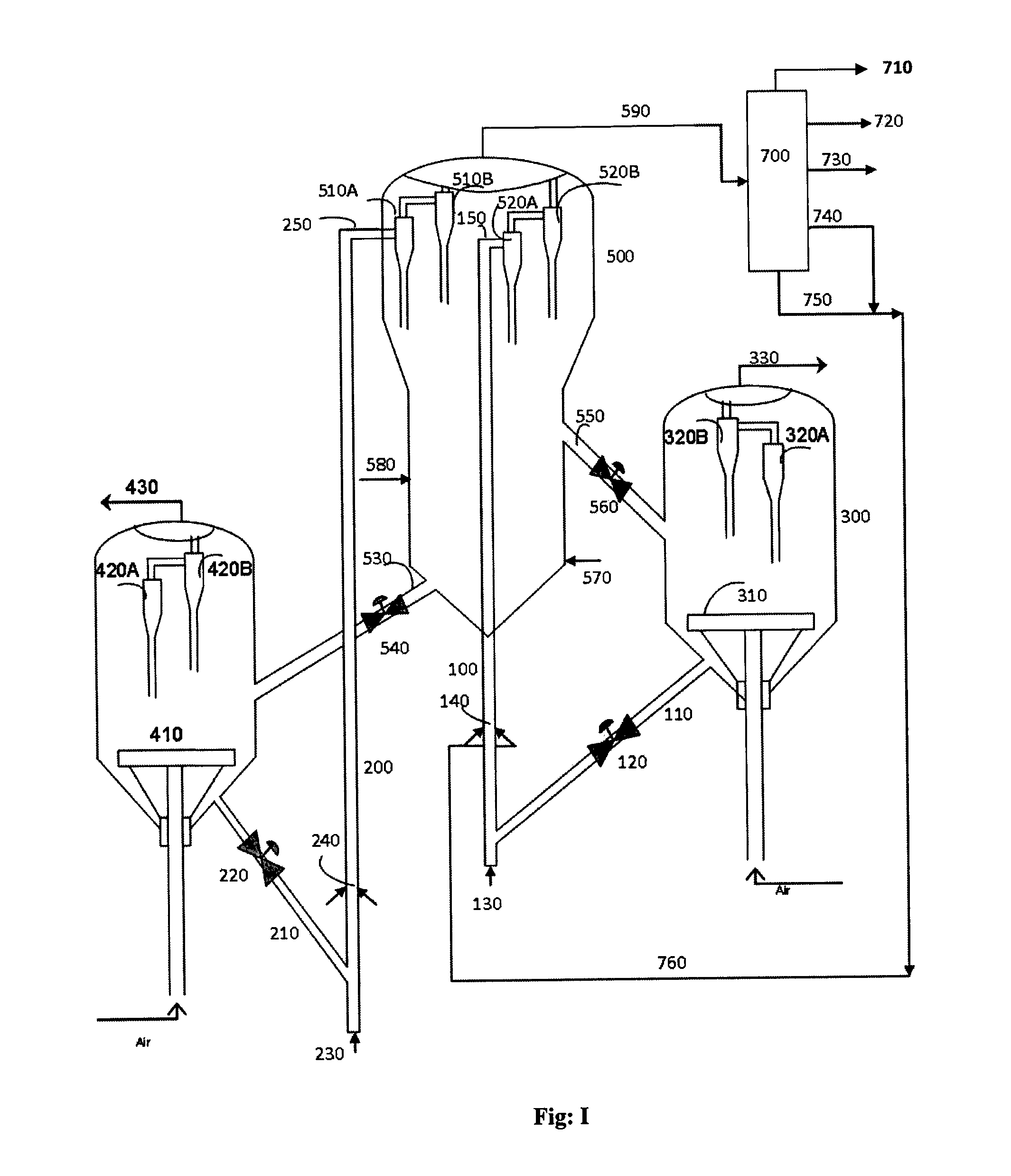 Multi riser resid catalytic cracking process and apparatus