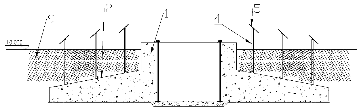 Wind power generation foundation-based photovoltaic power generation device and installation method thereof