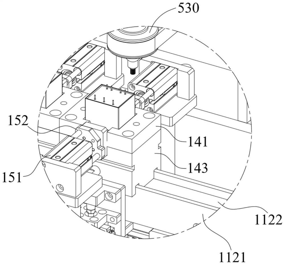 Transmission device at production front end of transformer