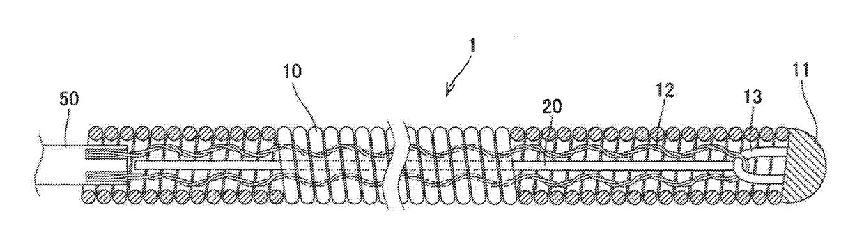 Vascular embolization device and production method therefor