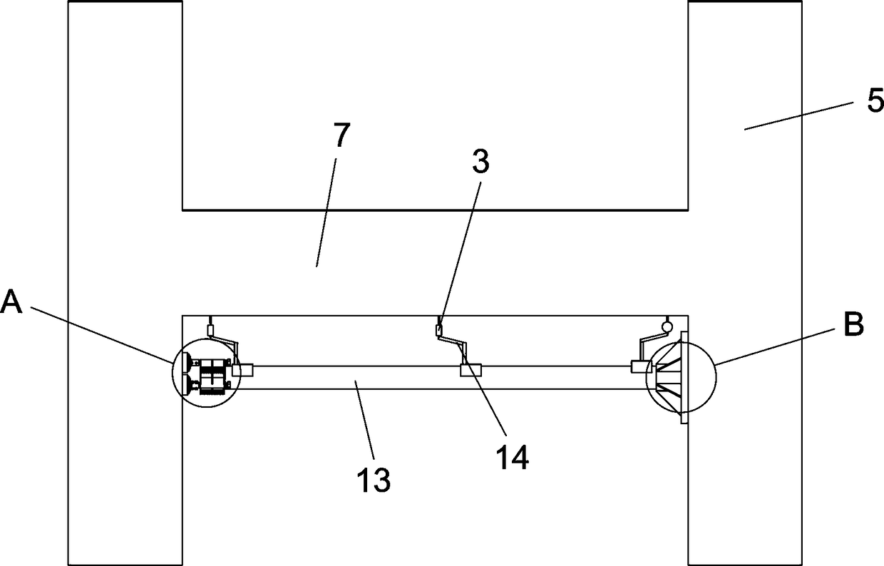 Field detection device suitable for bearing capacity of reinforced concrete beams and arranging method