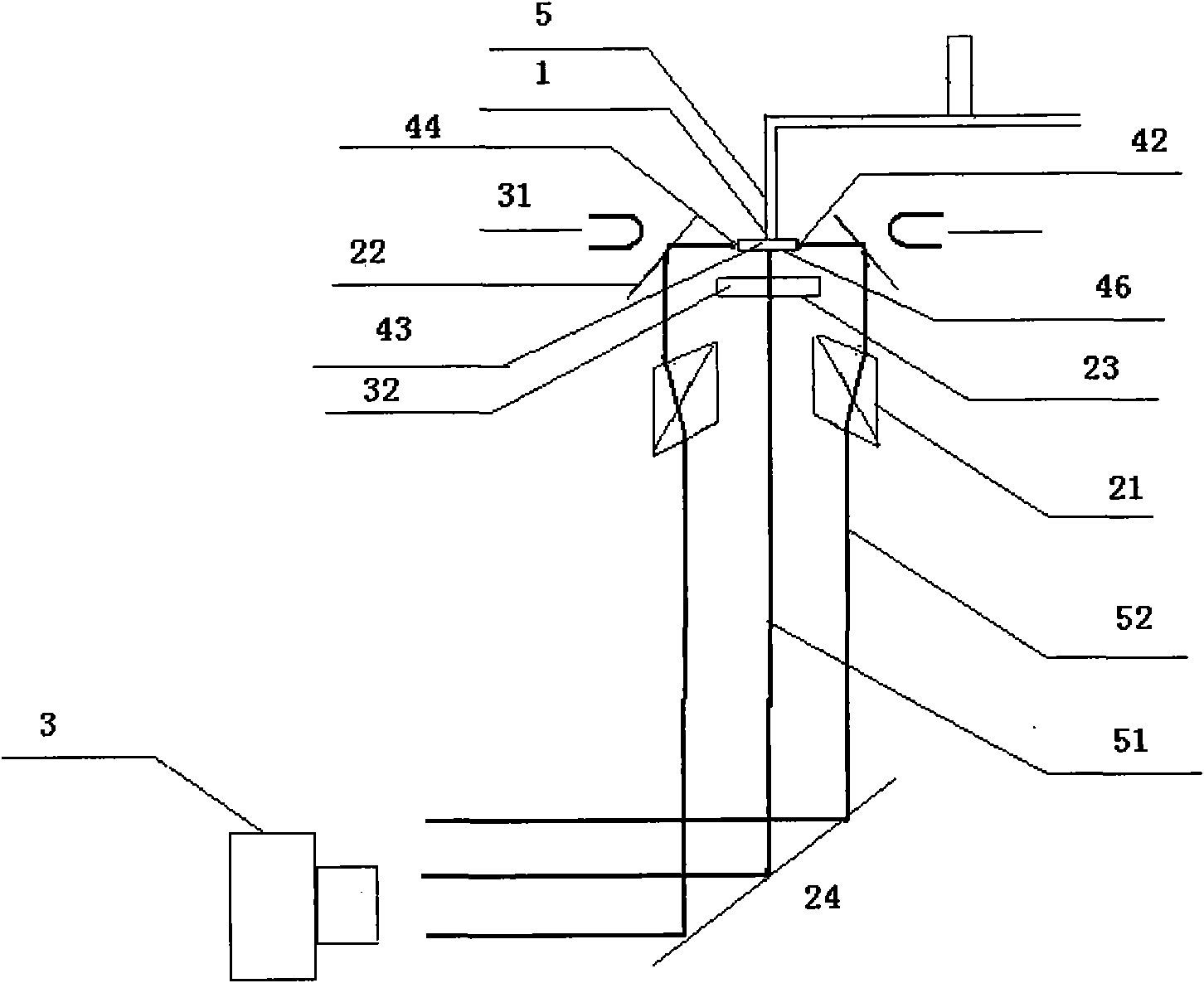 Aplanatism pentahedral visual detecting process