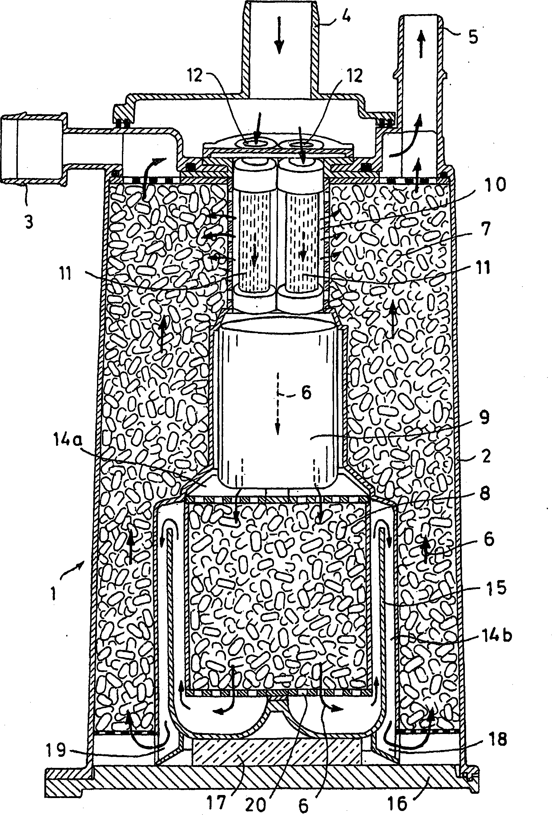 Fuel vapor storage and recovery apparatus