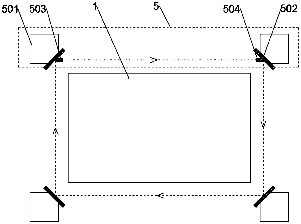 A stamping device for a chassis guard plate for an automobile