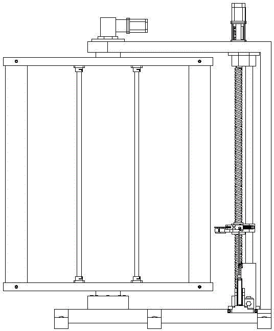 Vertical polarization wire grid production device