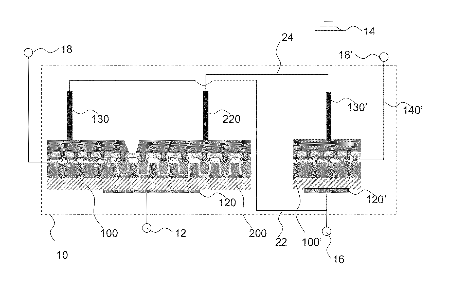 A vertical mosfet transistor with a vertical capacitor region