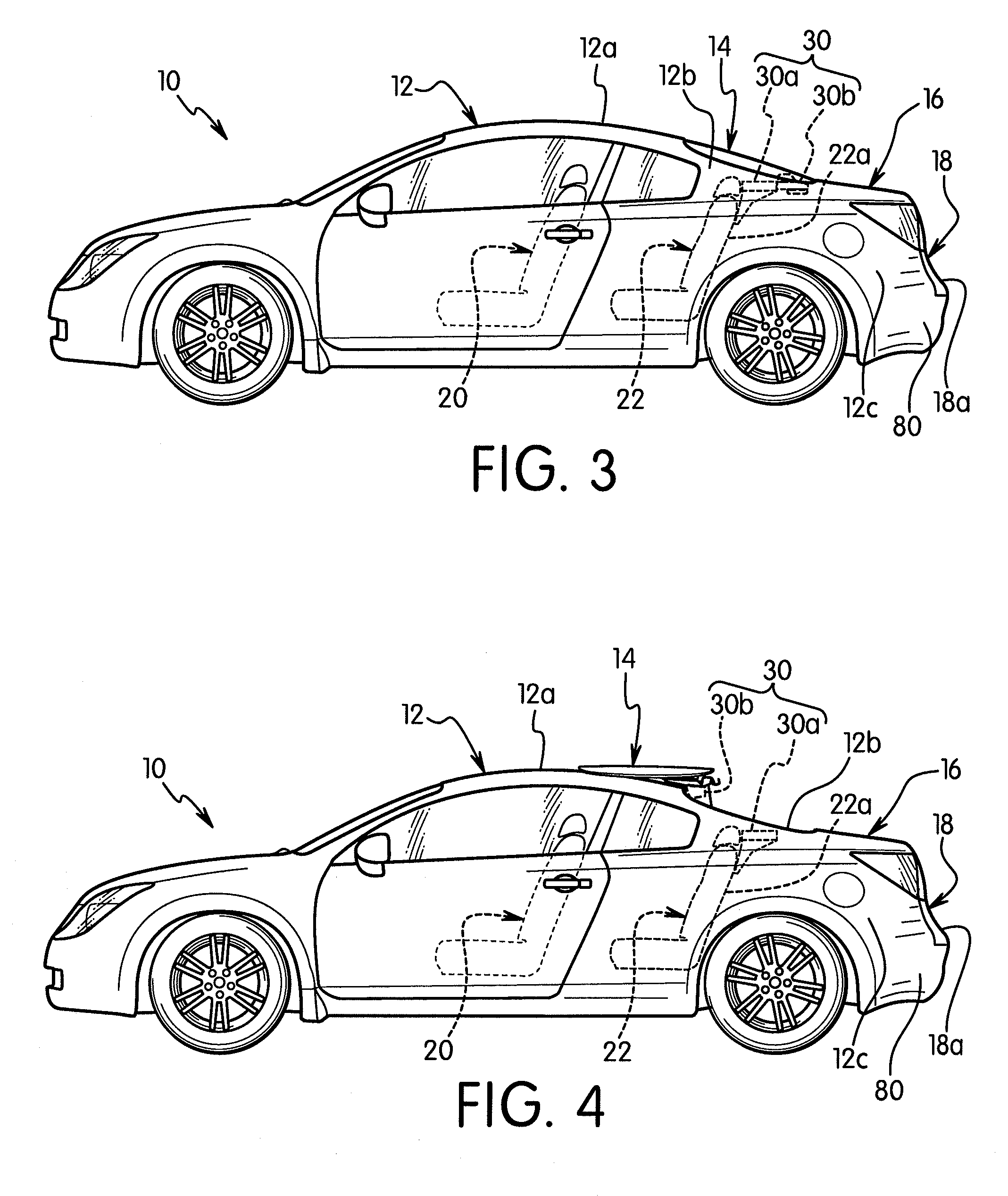 Passenger vehicle trunk structure