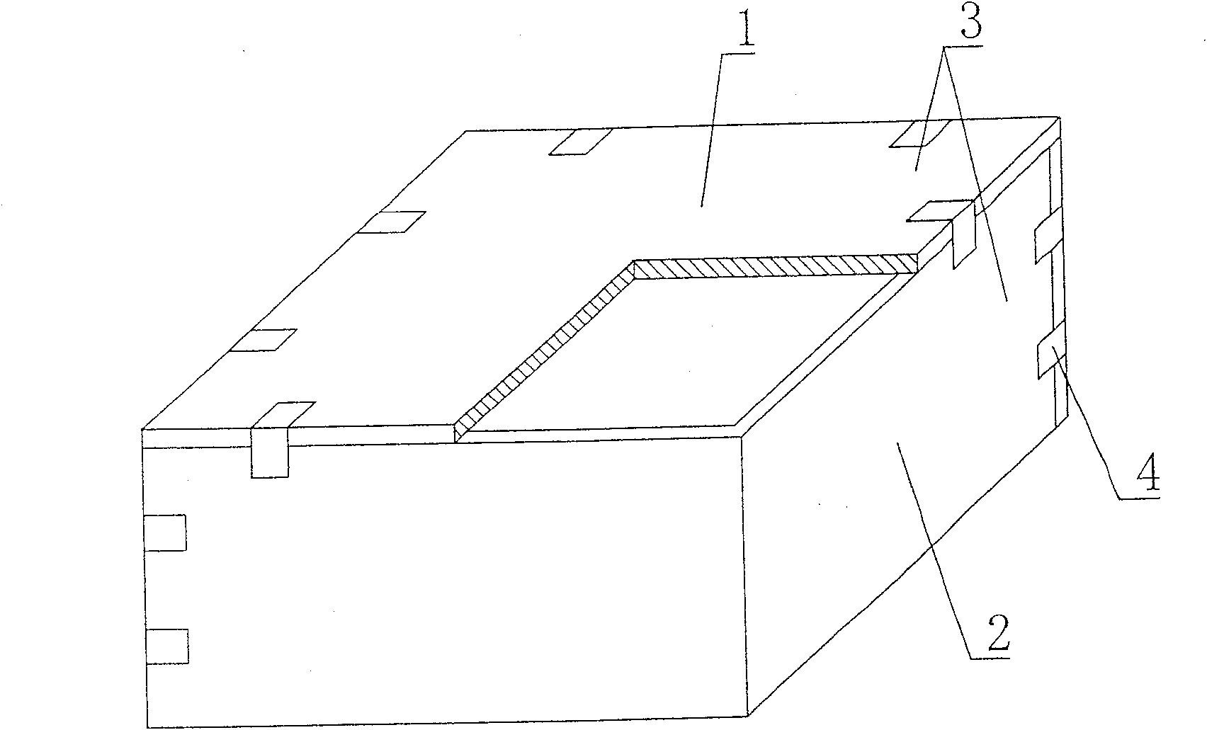 Cavity form component for concrete filling