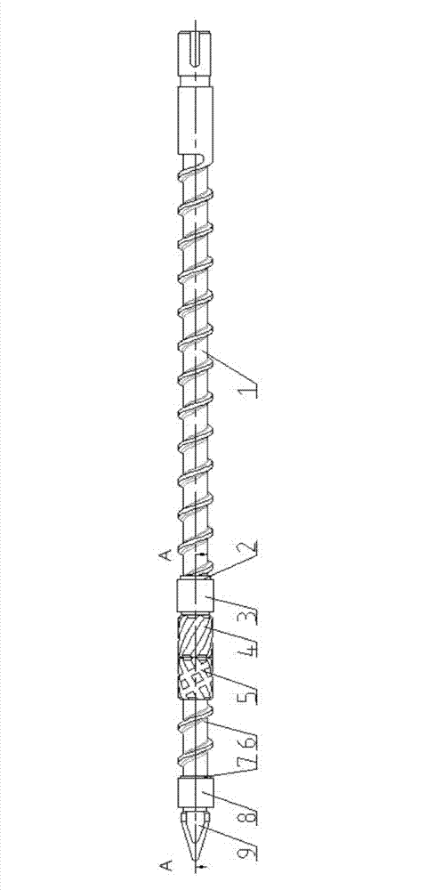 Micro-foaming injection-molding screw rod