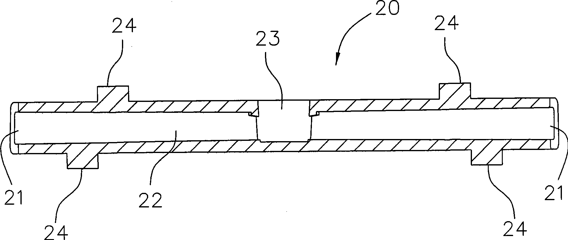 Manufacturing method for integral plastic tap body component and plastic tap body component