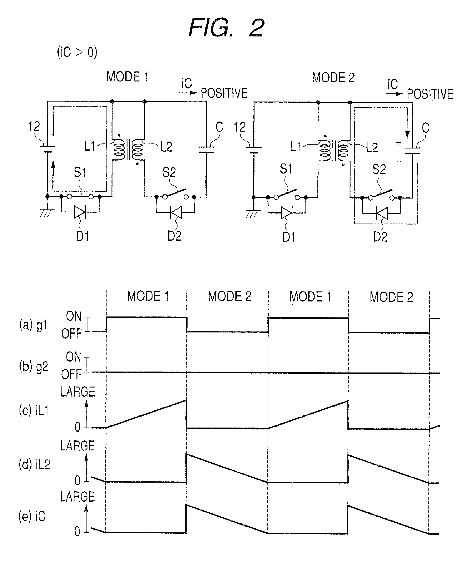 Electric power conversion circuit, and control device for multiphase electric rotary machine