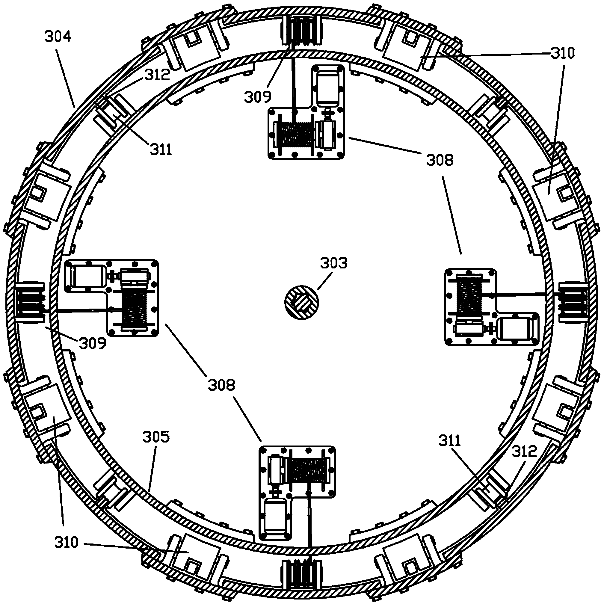 Wind wheel height adjusting mechanism for vertical axis wind turbine and wind energy ship with wind wheel height adjusting mechanism