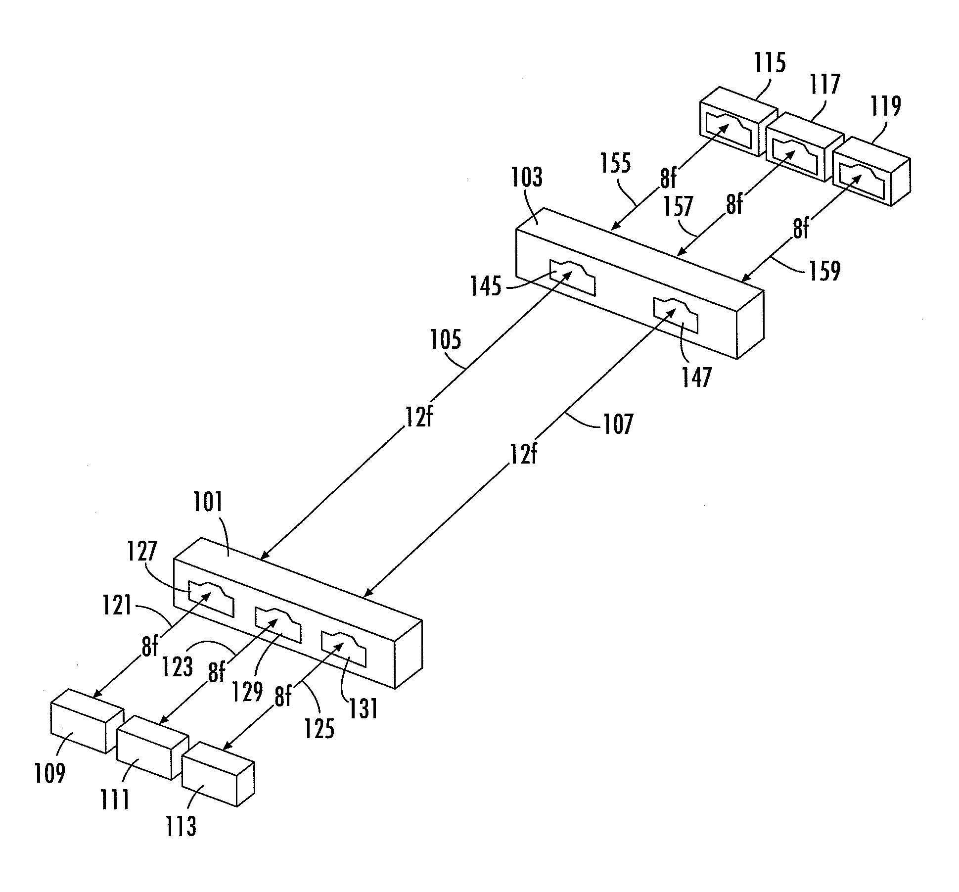 Quad small form factor pluggable (QSFP) adapter module