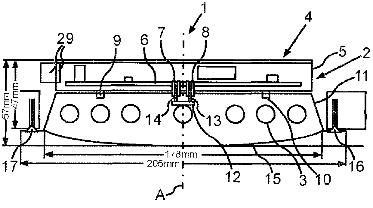 Lighting device having electric discharge lamp which has electric discharge vessel capable of forming flat screw member