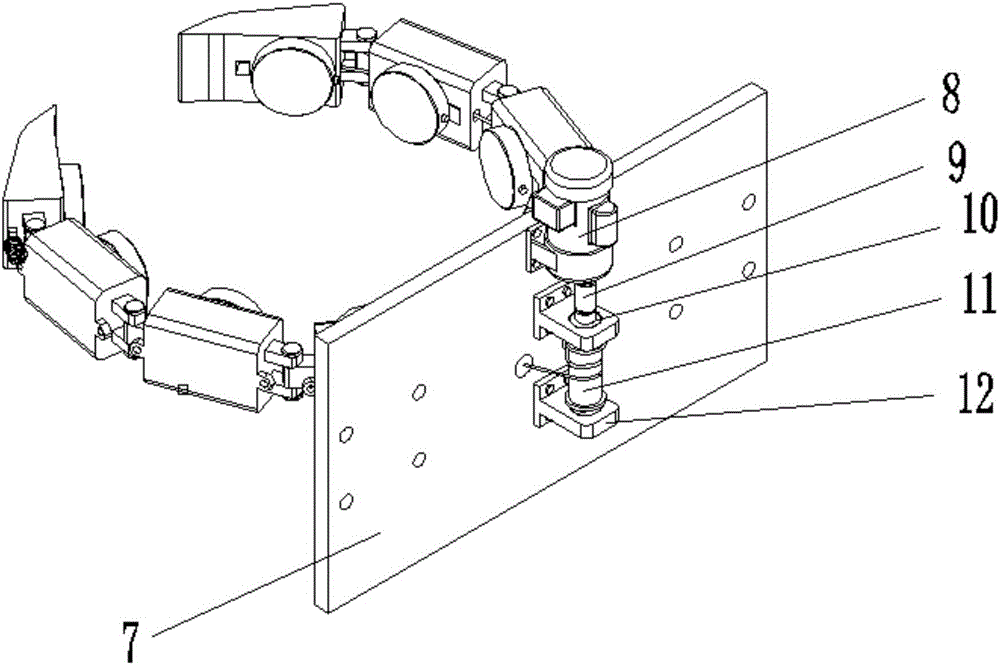 Hooped mine elevator patrol robot mechanism based on electromagnetic chucks