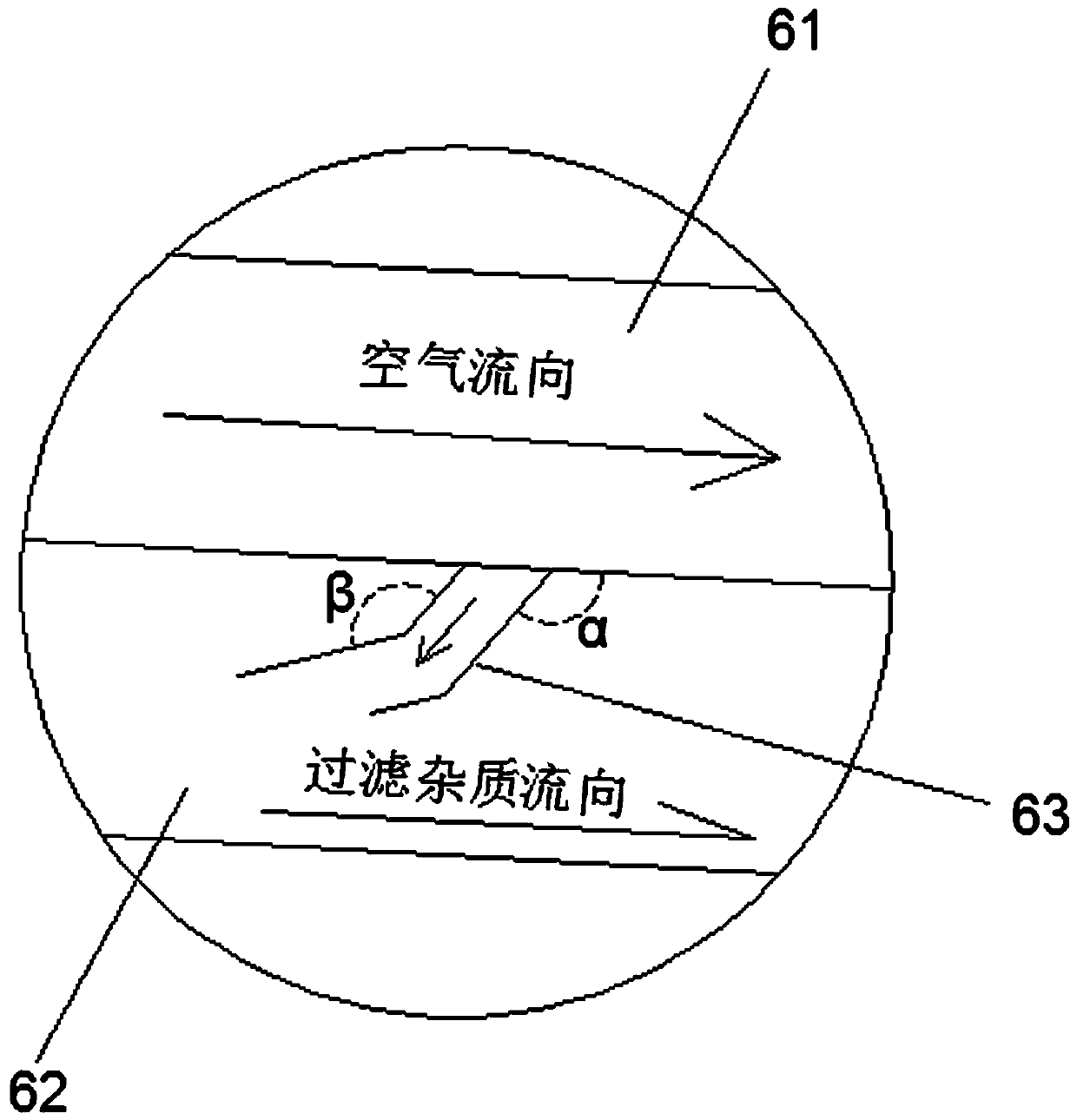 Frame-type high-efficiency filter for gas inlet system of gas turbine