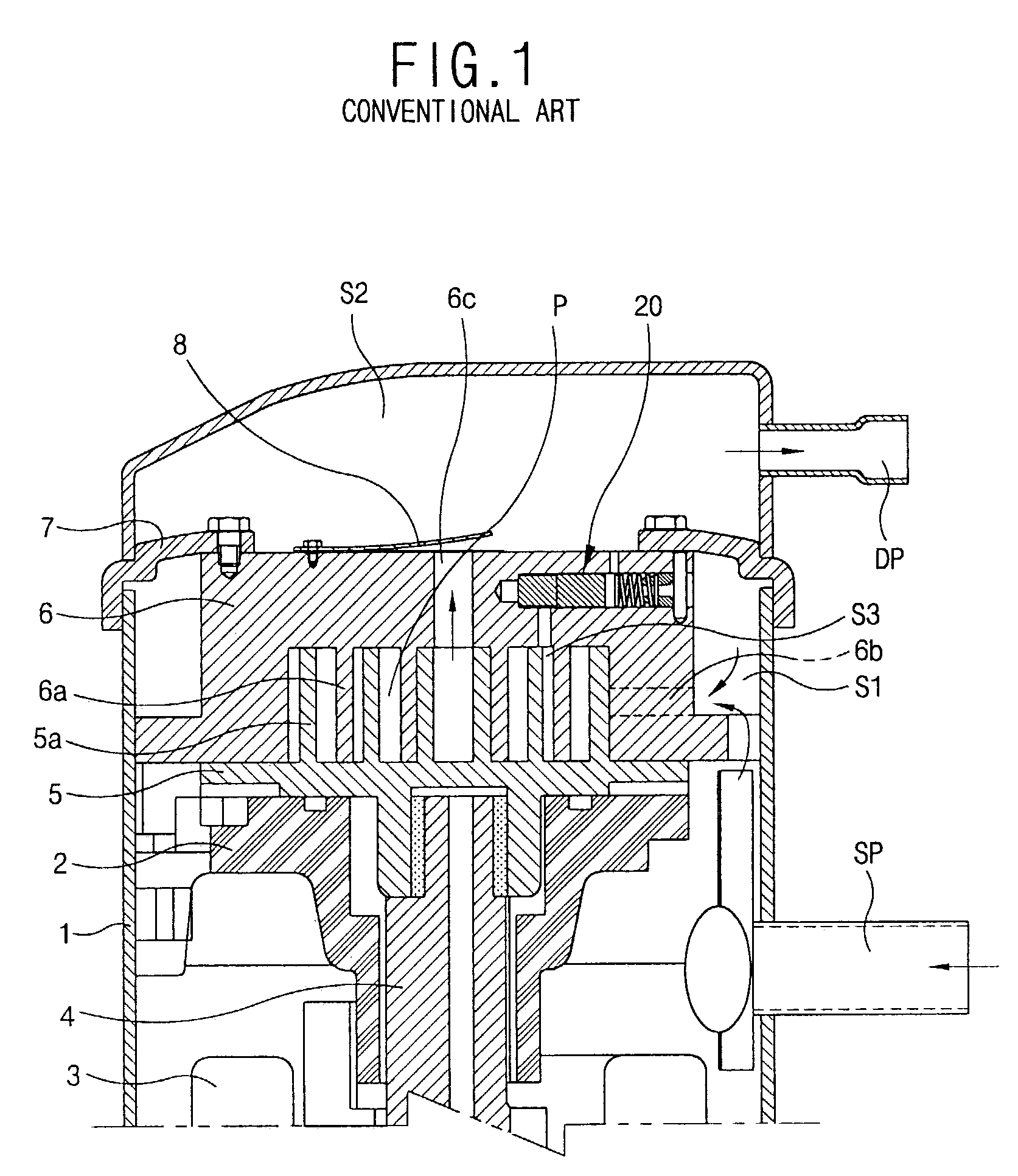 Vacuum preventing device of scroll compressor