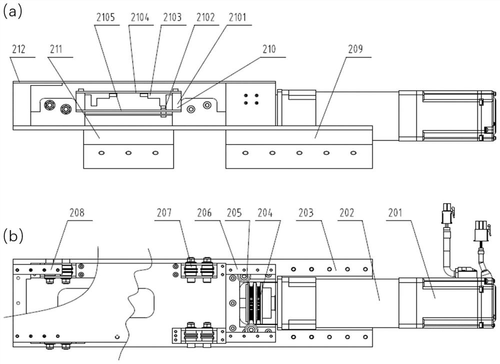 Compact type long-span steel wire rope traction rear-mounted throwing and coating head swinging device