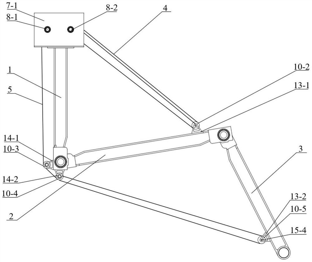 Spring return type rope-driven mechanical arm