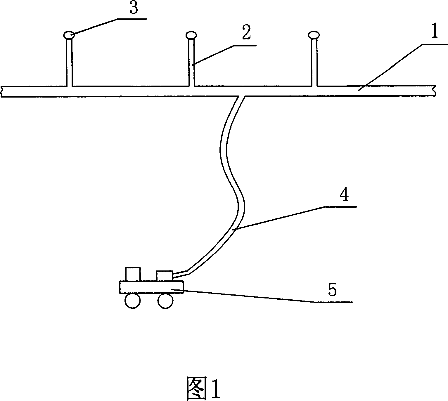 Method for watering greenbelt in middle of express