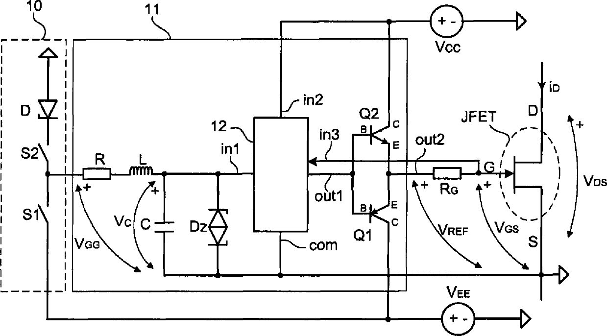 Device for controlling power transistor