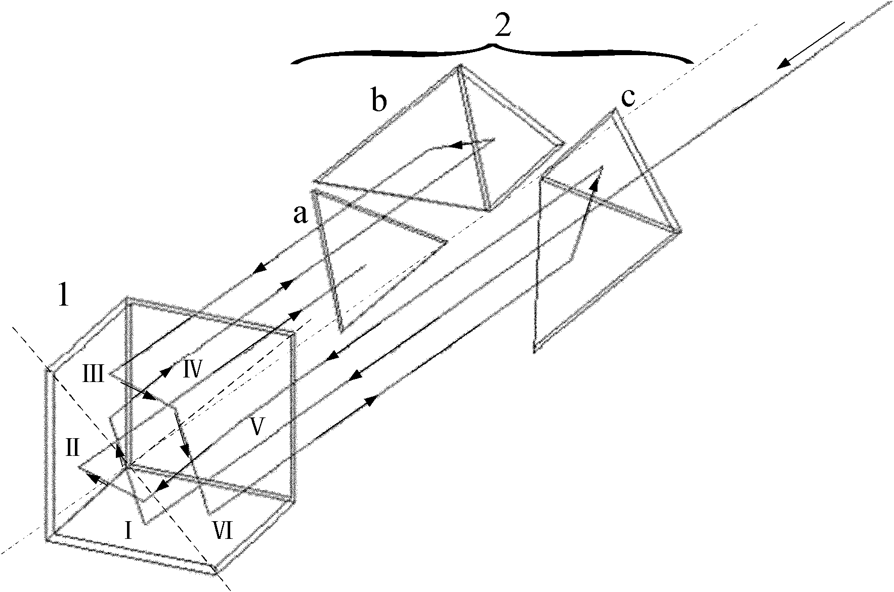 Method for implementing multiple light paths