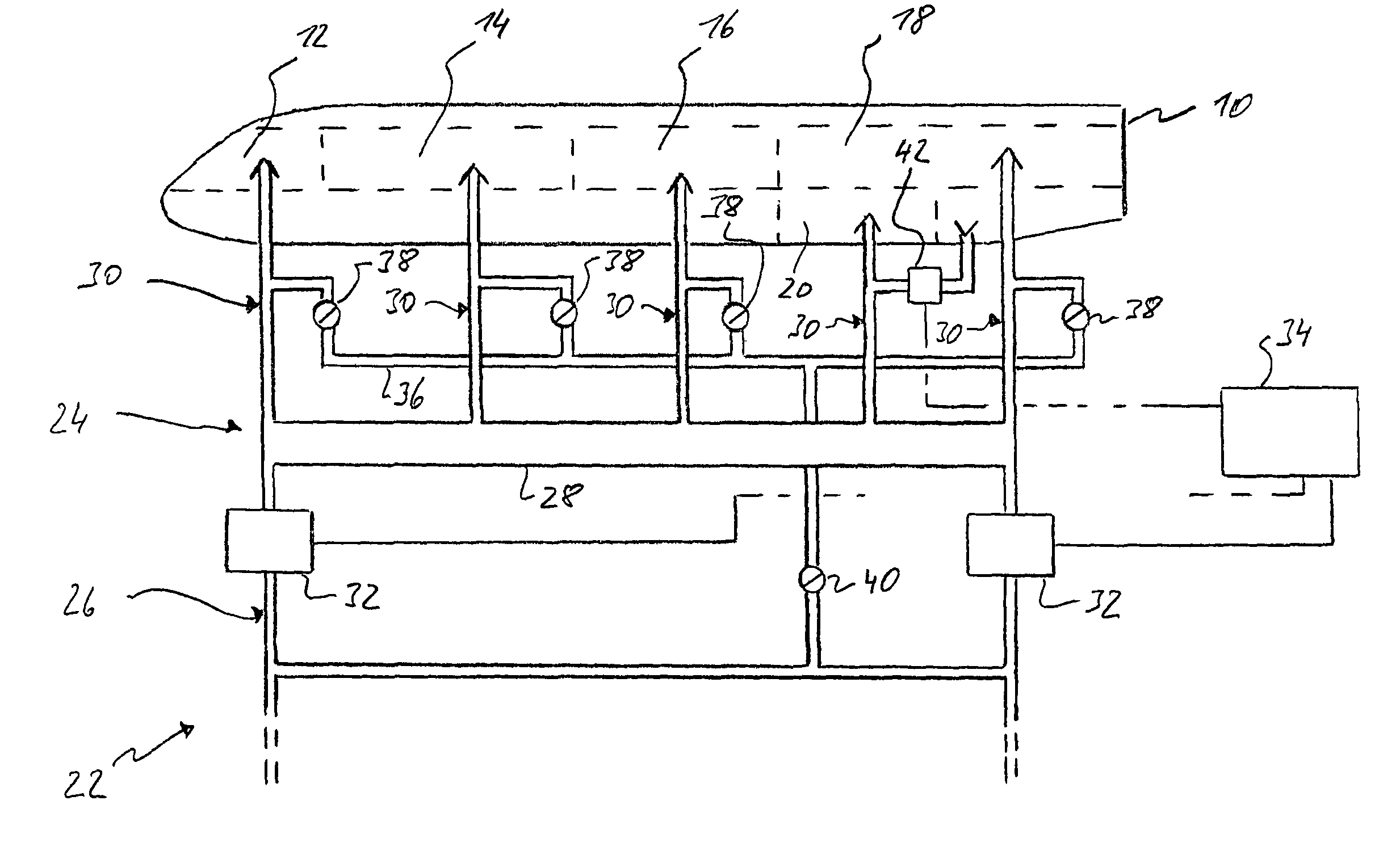 Air conditioning arrangement for an aircraft with a plurality of climate zones that may be individually temperature-controlled