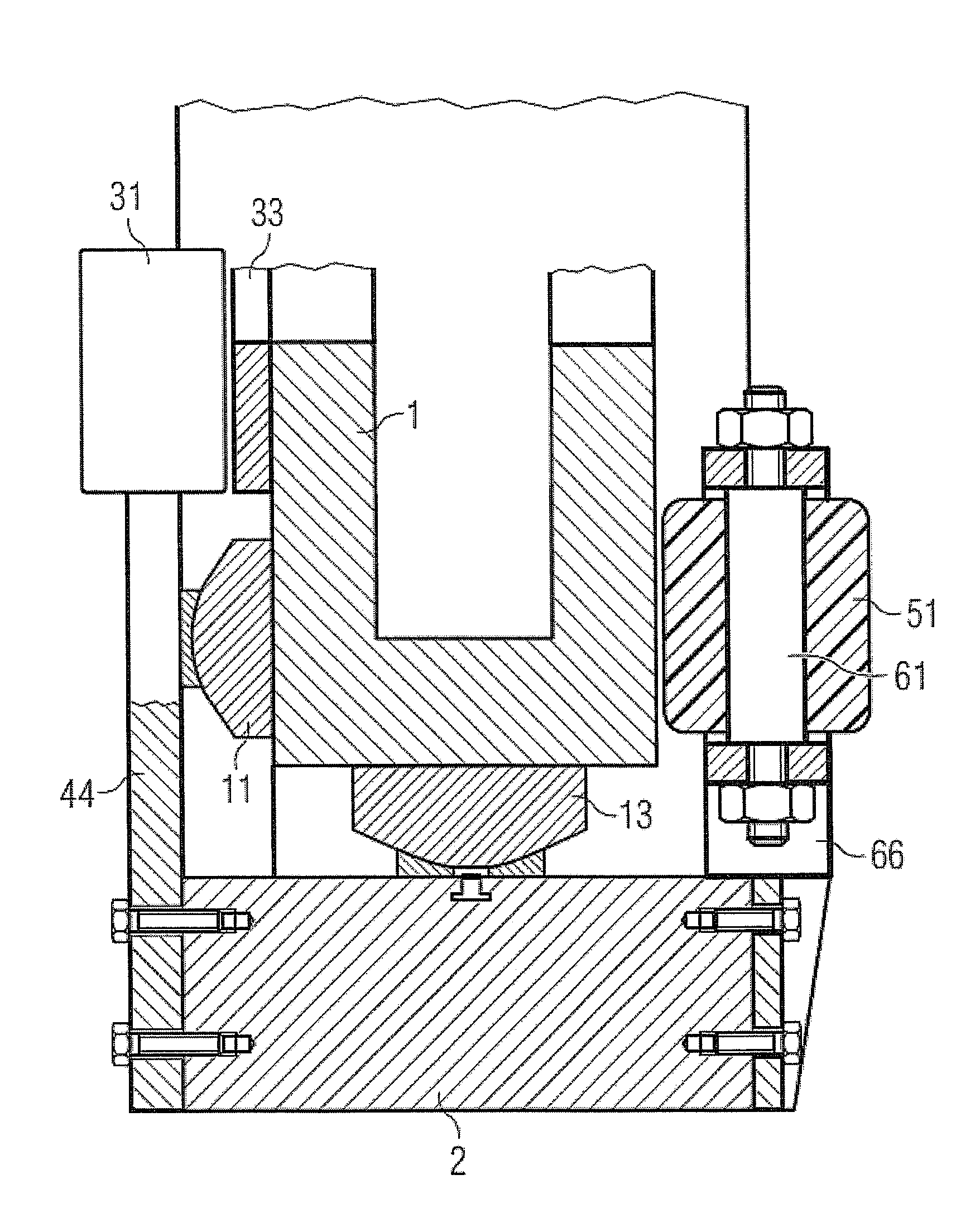 CT scanner gantry with aerostatic bearing and segmented ring motor