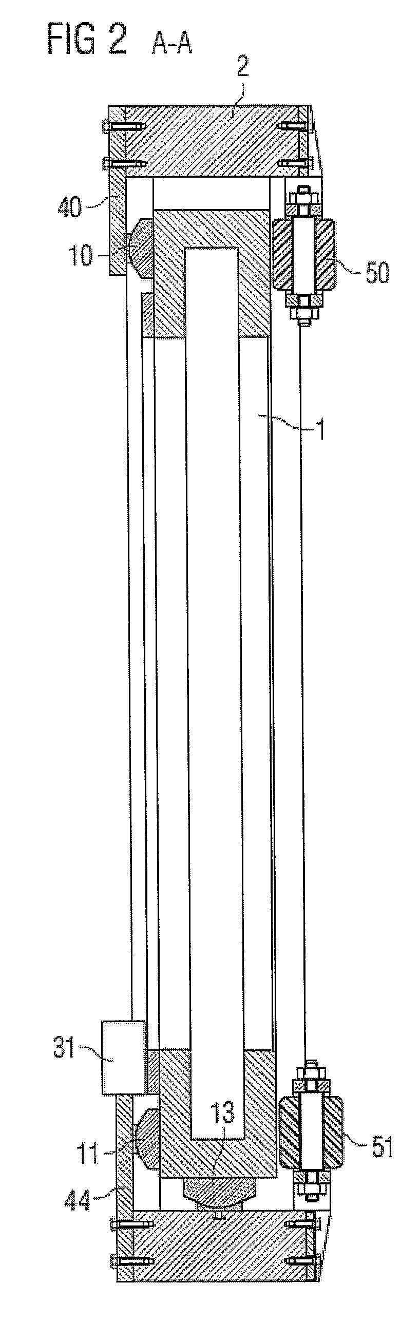 CT scanner gantry with aerostatic bearing and segmented ring motor