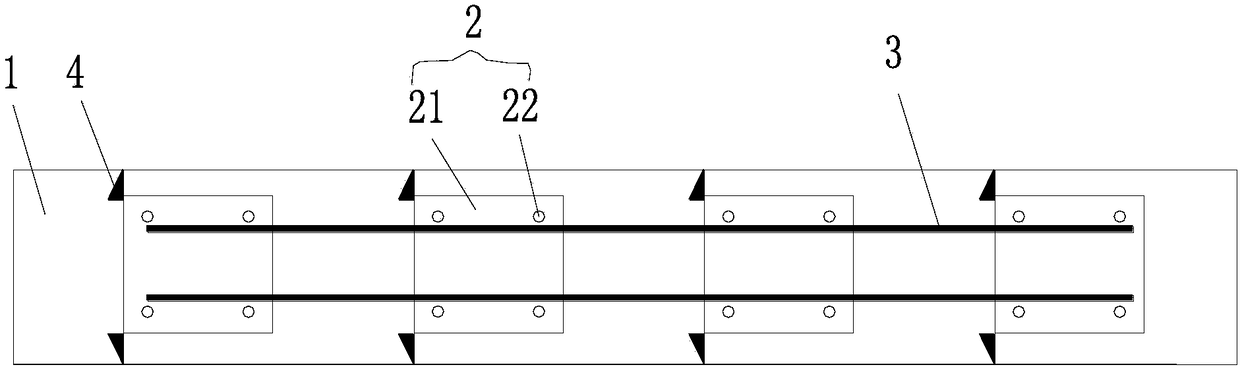 Installation method for pre-embedded iron parts