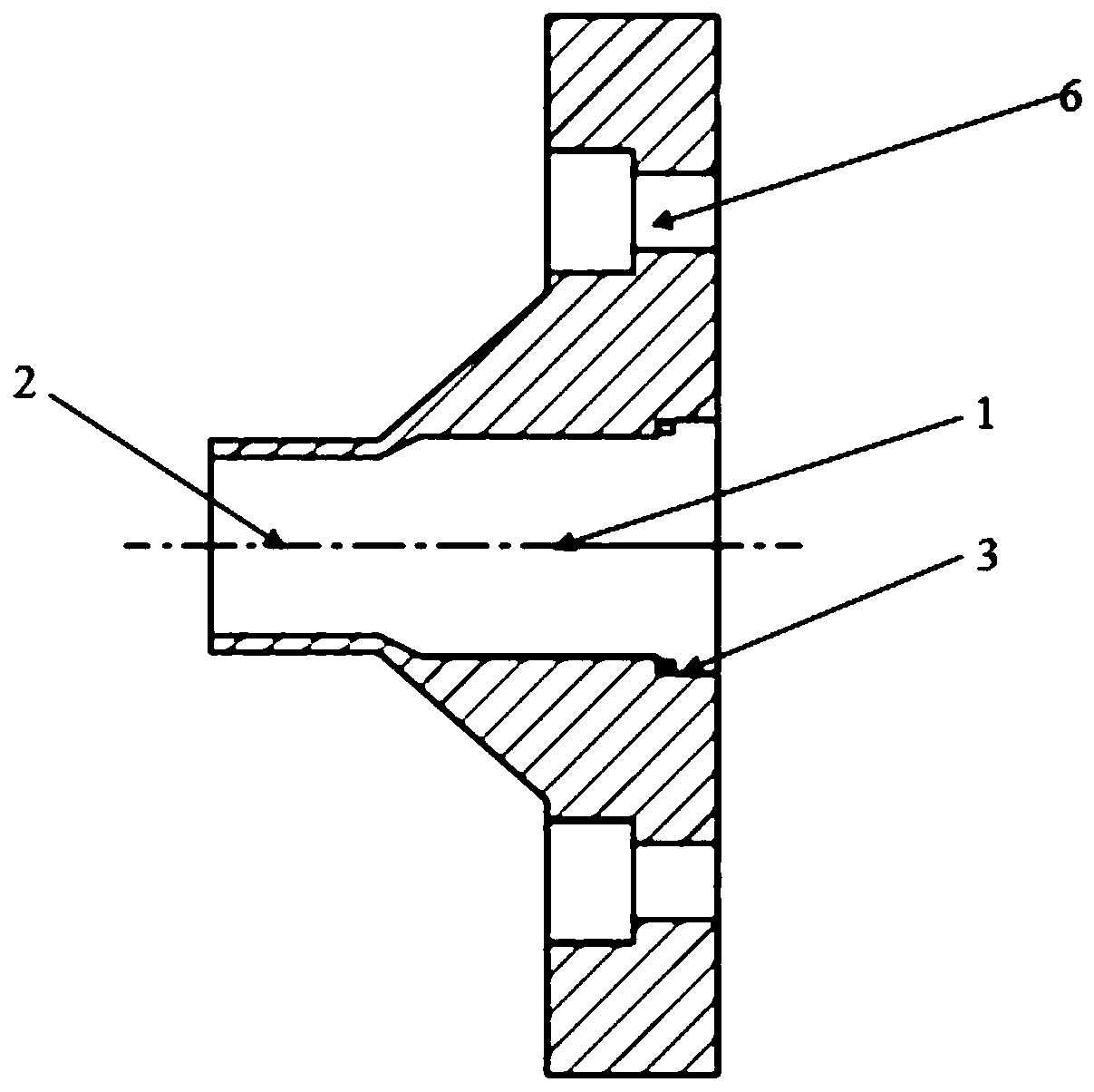 Hollow carbon rod, preparation method and application thereof and die head used in preparation process