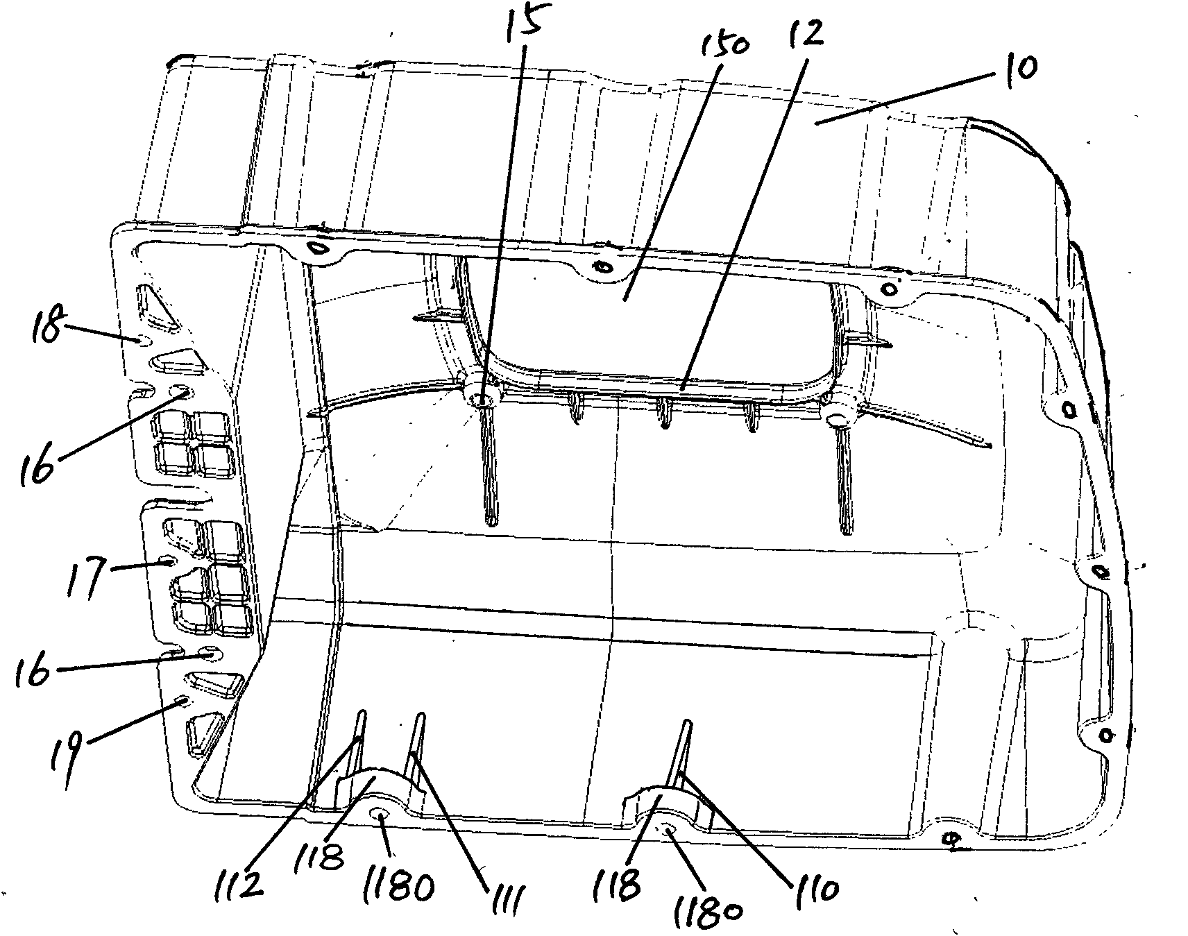 Water tank and horizontal single-cylinder evaporative diesel engine with same