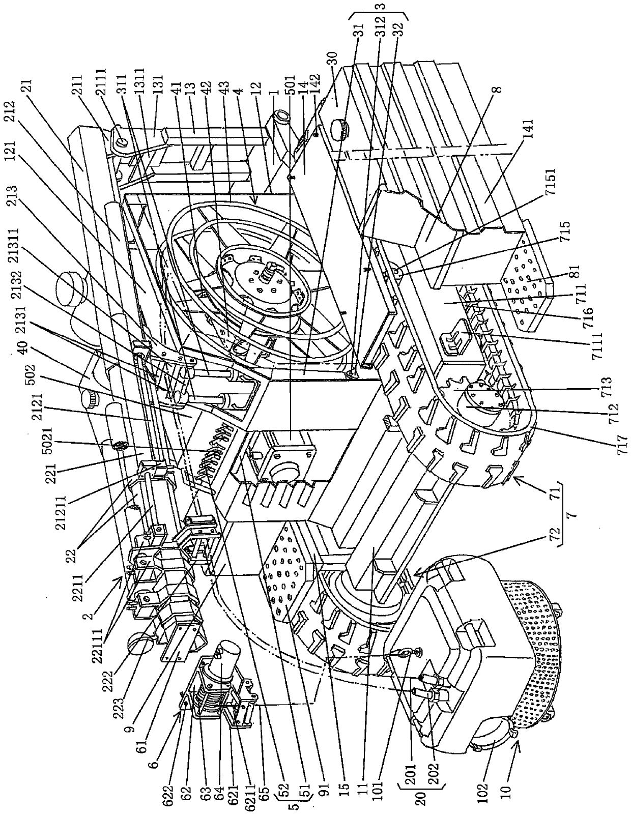 Crawler-type water getting device