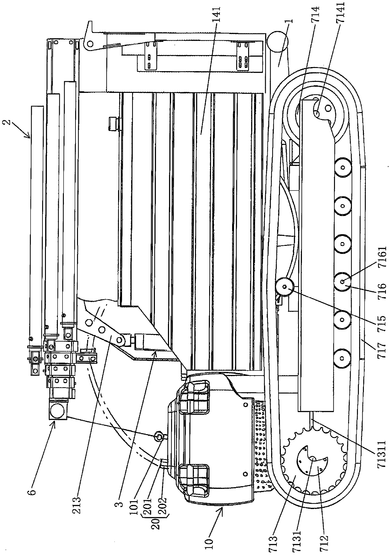 Crawler-type water getting device