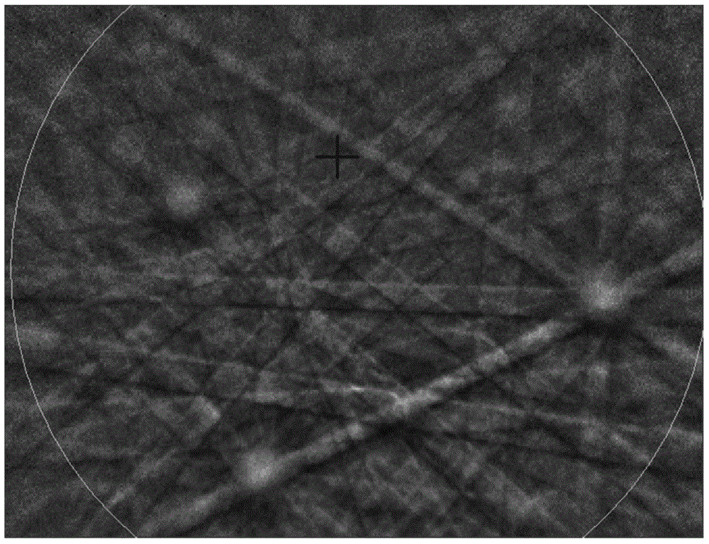 Method for determining two-dimensional geometry relationship of crystal reciprocal vector in EBSD pattern