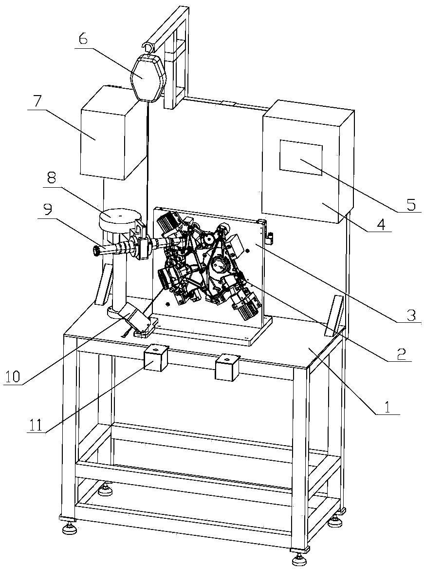 Assembly error-proofing special machine and method used for gear chamber chain cover part of automobile engine