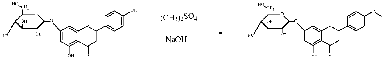 Preparation of Prunin and derivative thereof and application of Prunin derivative in drugs for relieving cough and reducing phlegm