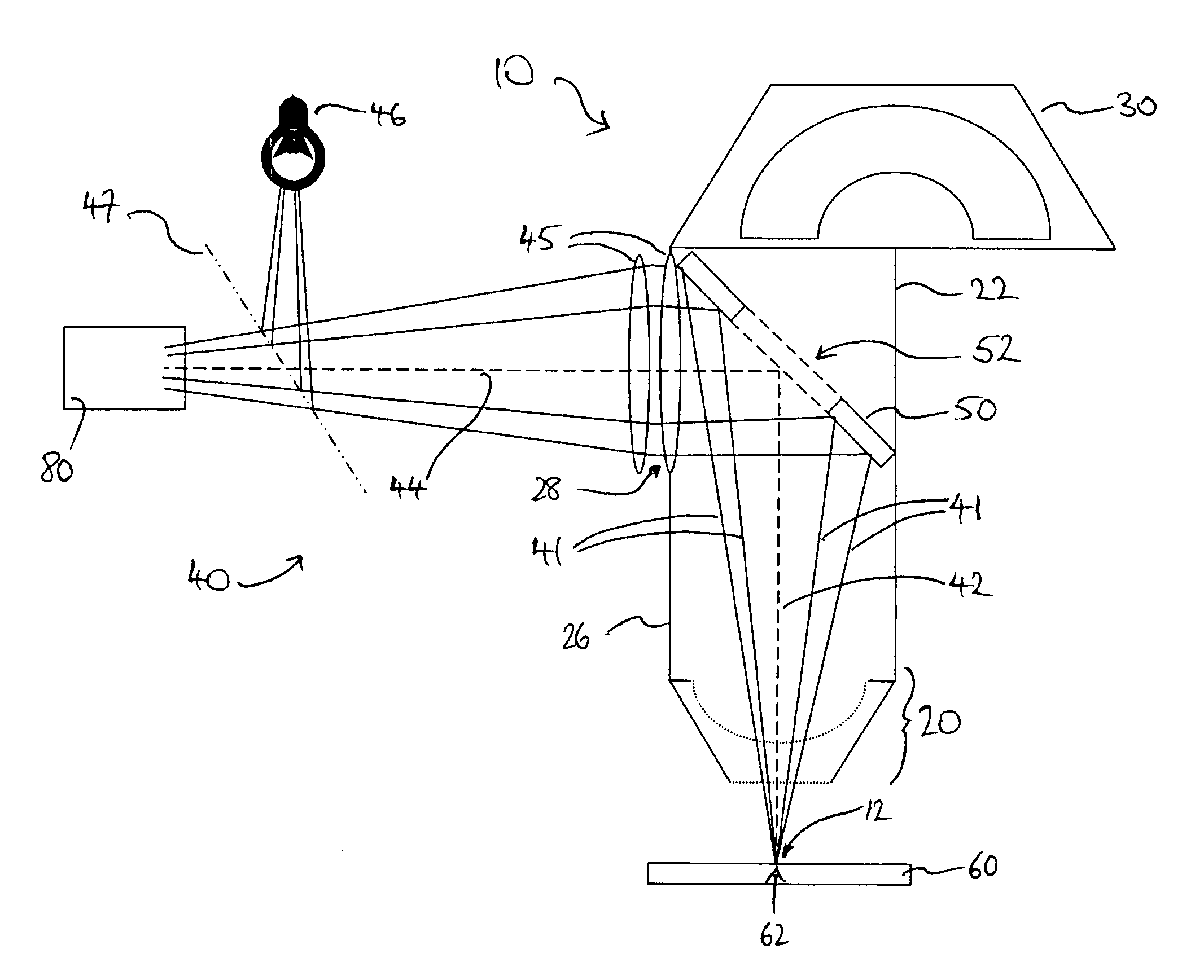 Spectrometer for surface analysis and method therefor